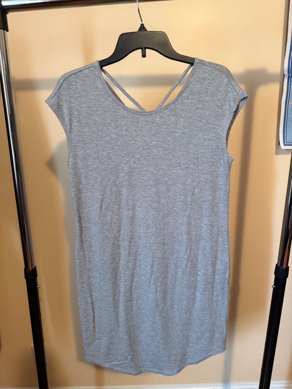 GAIAM Heather Gray Crisscross Strap dress